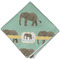 Elephant Cloth Napkins - Personalized Dinner (Folded Four Corners)