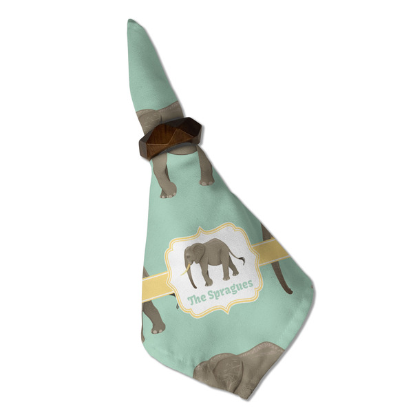 Elephant Cloth Napkins - Personalized Dinner (Folded in Ring) (MAIN)