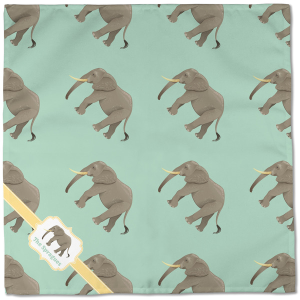 Elephant Cloth Napkins - Personalized Dinner (Full Open)