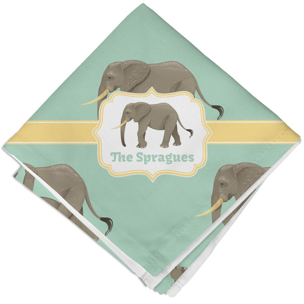 Custom Elephant Cloth Napkin w/ Name or Text