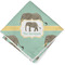 Elephant Cloth Napkins - Personalized Lunch (Folded Four Corners)