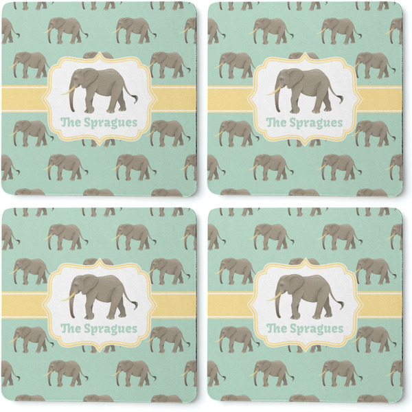 Elephant Coaster Rubber Back - Apvl