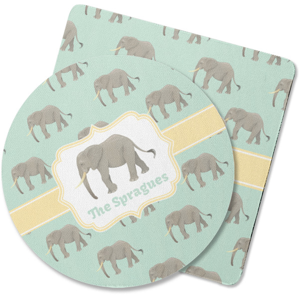 Custom Elephant Rubber Backed Coaster (Personalized)