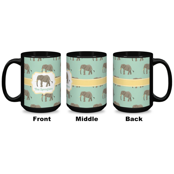 Elephant Coffee Mug - 15 oz - Black APPROVAL