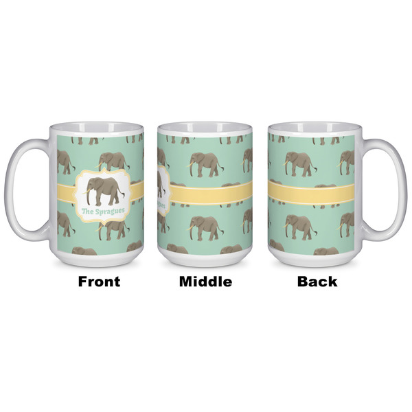 Elephant Coffee Mug - 15 oz - White APPROVAL