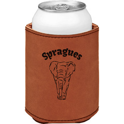 Elephant Leatherette Can Sleeve - Double Sided (Personalized)