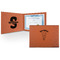Elephant Leatherette Certificate Holder - Front and Inside (Personalized)