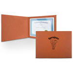Elephant Leatherette Certificate Holder - Front (Personalized)