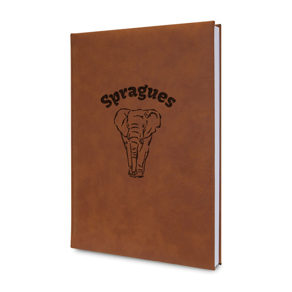 Custom Elephant Leatherette Journal (Personalized)