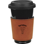 Elephant Leatherette Cup Sleeve - Single Sided (Personalized)