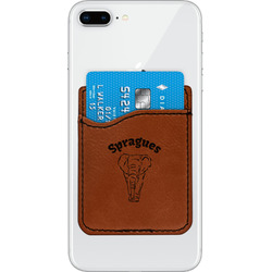 Elephant Leatherette Phone Wallet (Personalized)