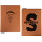 Elephant Cognac Leatherette Portfolios with Notepad - Large - Double Sided - Apvl
