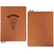 Elephant Cognac Leatherette Portfolios with Notepad - Large - Single Sided - Apvl