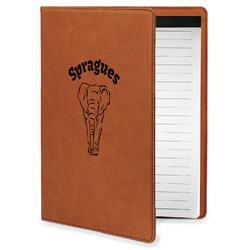 Elephant Leatherette Portfolio with Notepad - Small - Single Sided (Personalized)