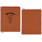 Elephant Cognac Leatherette Zipper Portfolios with Notepad - Single Sided - Apvl