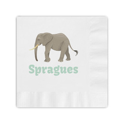 Elephant Coined Cocktail Napkins (Personalized)