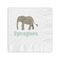 Elephant Coined Cocktail Napkin - Front View