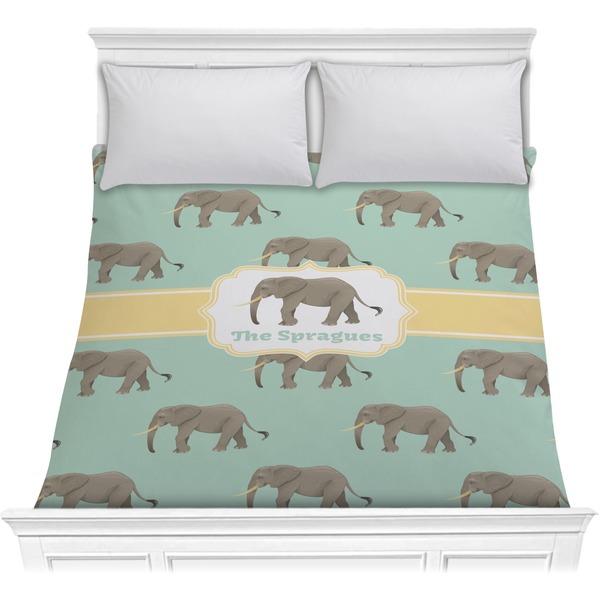 Custom Elephant Comforter - Full / Queen (Personalized)