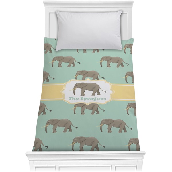Custom Elephant Comforter - Twin (Personalized)