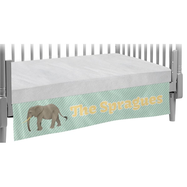 Custom Elephant Crib Skirt (Personalized)