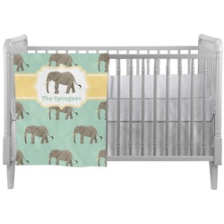 Elephant Crib Comforter / Quilt (Personalized)