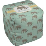 Elephant Cube Pouf Ottoman - 18" (Personalized)