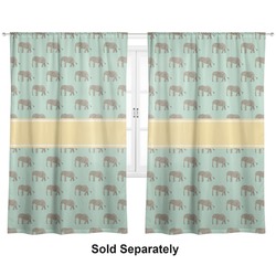 Elephant Curtain Panel - Custom Size