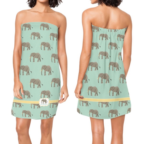 Elephant Custom Bath Wrap - Front & Back View