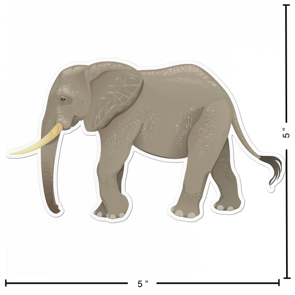 Elephant Custom Shape Iron On Patches - L - APPROVAL