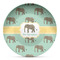 Elephant Microwave Safe Plastic Plate - Composite Polymer (Personalized)