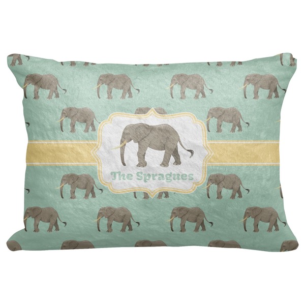 Custom Elephant Decorative Baby Pillowcase - 16"x12" (Personalized)