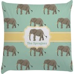 Elephant Decorative Pillow Case (Personalized)