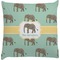 Elephant Decorative Pillow Case (Personalized)