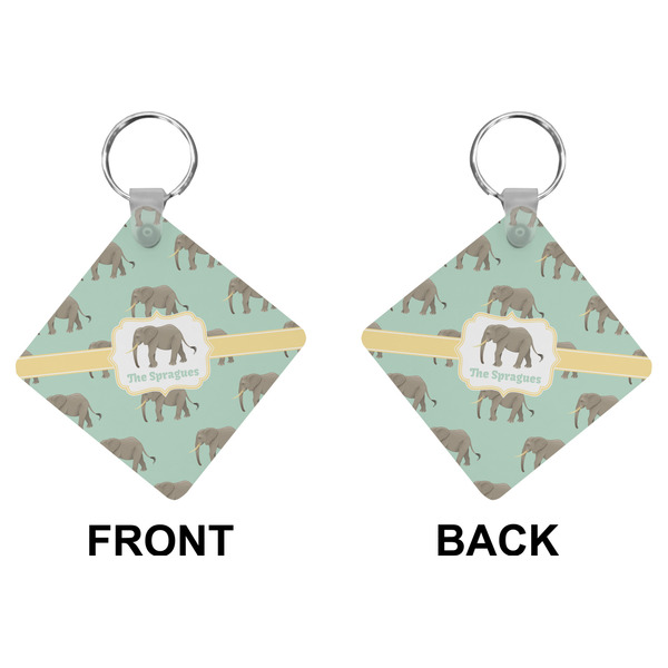 Elephant Diamond Keychain (Front + Back)