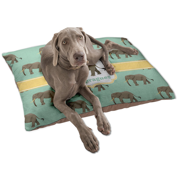 Custom Elephant Dog Bed - Large w/ Name or Text