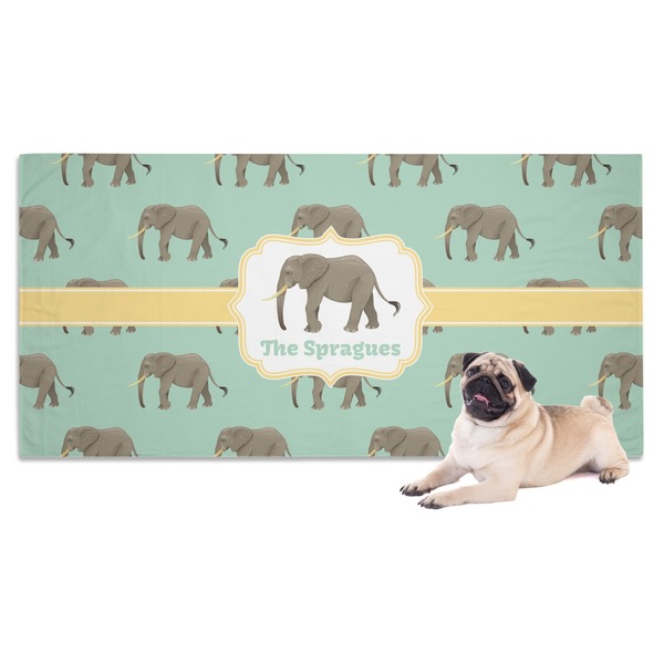 Custom Elephant Dog Towel (Personalized)