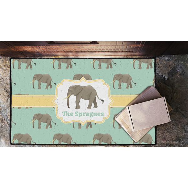 Elephant Door Mat - LIFESTYLE (Lrg)