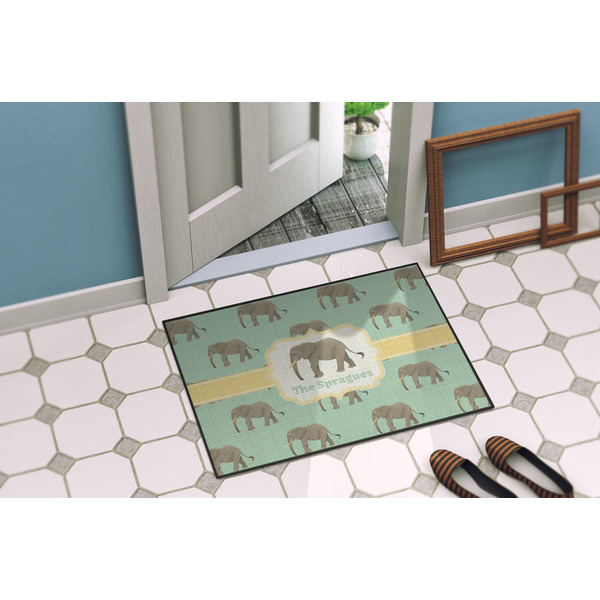 Elephant Door Mat Lifestyle