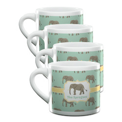 Elephant Double Shot Espresso Cups - Set of 4 (Personalized)