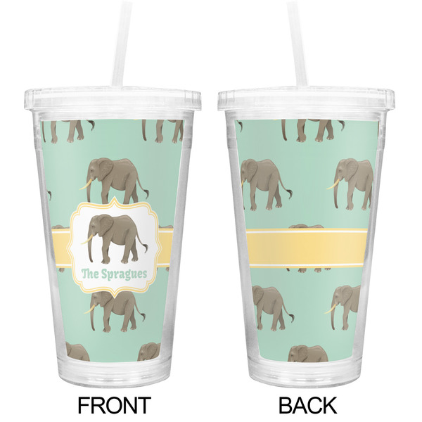 Elephant Double Wall Tumbler with Straw - Approval