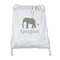 Elephant Drawstring Backpacks - Sweatshirt Fleece - Double Sided - FRONT