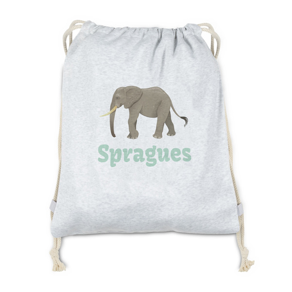 Custom Elephant Drawstring Backpack - Sweatshirt Fleece (Personalized)