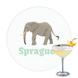 Elephant Printed Drink Topper (Personalized)