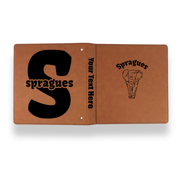 Elephant Leather Binder - 1" - Rawhide - Back Spine Front View