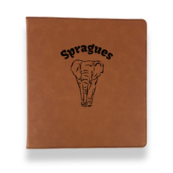 Elephant Leather Binder - 1" - Rawhide (Personalized)