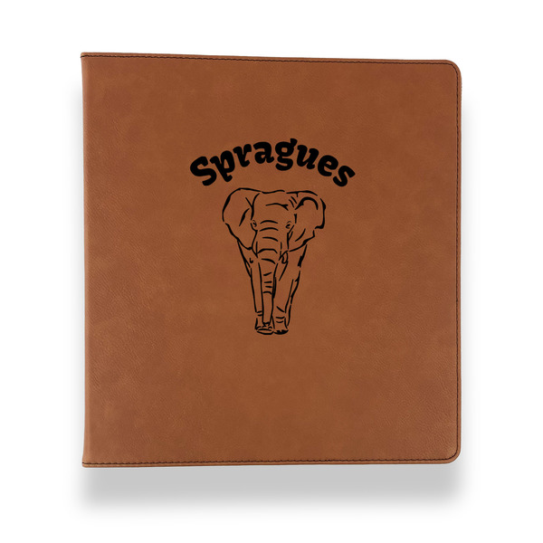 Elephant Leather Binder - 1" - Rawhide - Front View