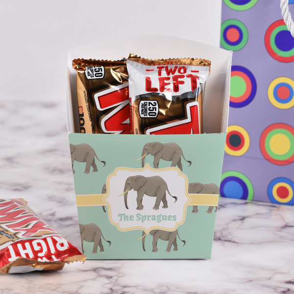 Elephant French Fry Favor Box - w/ Treats View