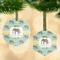 Elephant Flat Glass Ornament w/ Name or Text