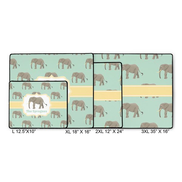 Elephant Gaming Mats - SIZE CHART