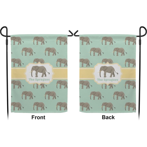 Elephant Garden Flag - Double Sided Front and Back